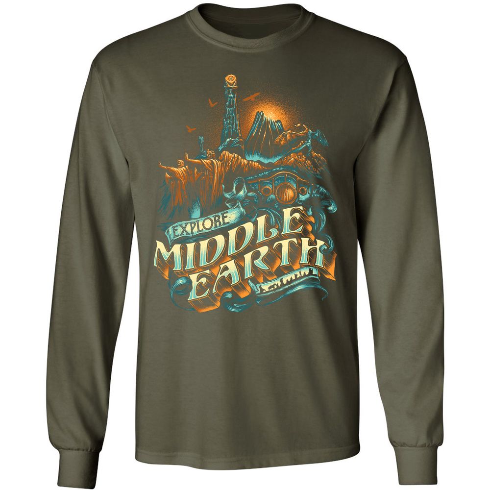 Long Sleeve T-Shirt - ZSKSQHEZ - Military Green - 16