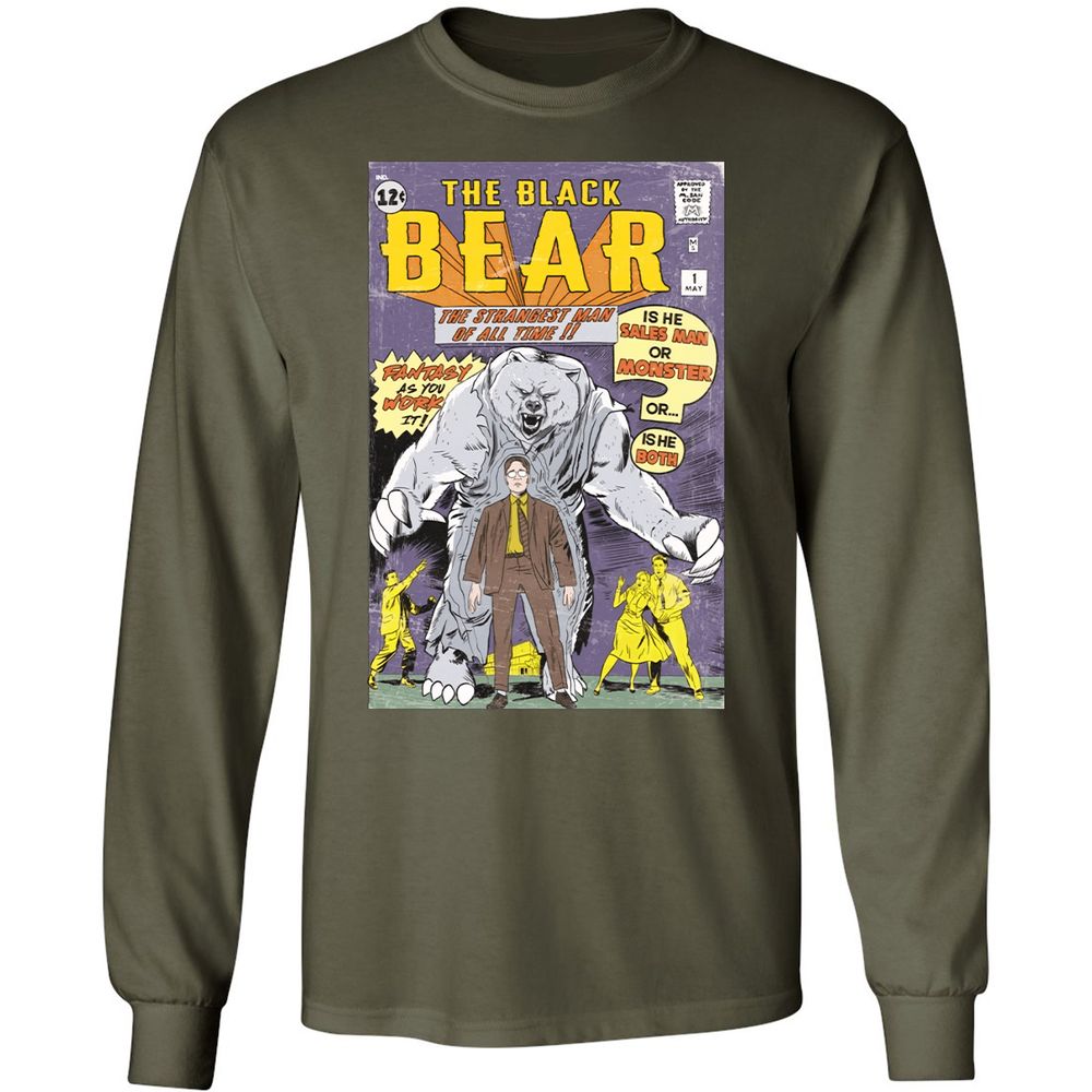 Long Sleeve T-Shirt - YAHG51XC - Military Green - 16