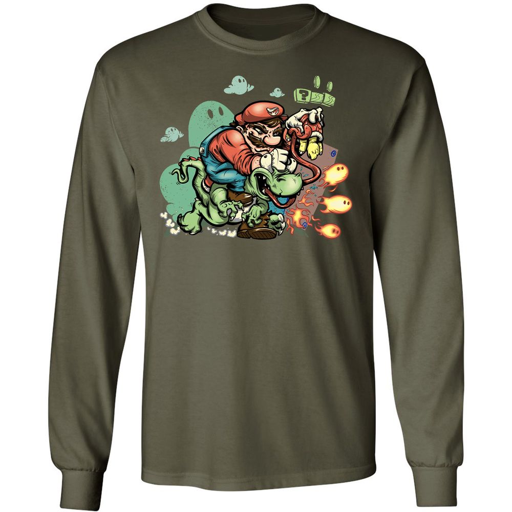 Long Sleeve T-Shirt - NMCTZXHH - Military Green - 16