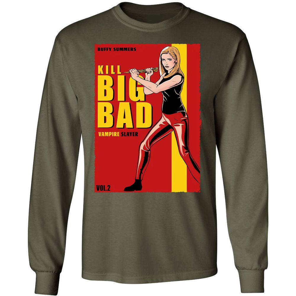 Long Sleeve T-Shirt - CSUPB9DF - Military Green - 16