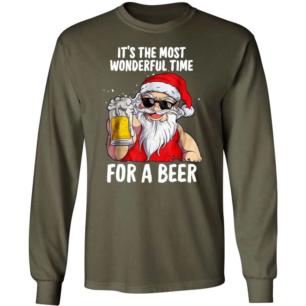 Long Sleeve T-Shirt - 7E317G4N - Military Green - 16