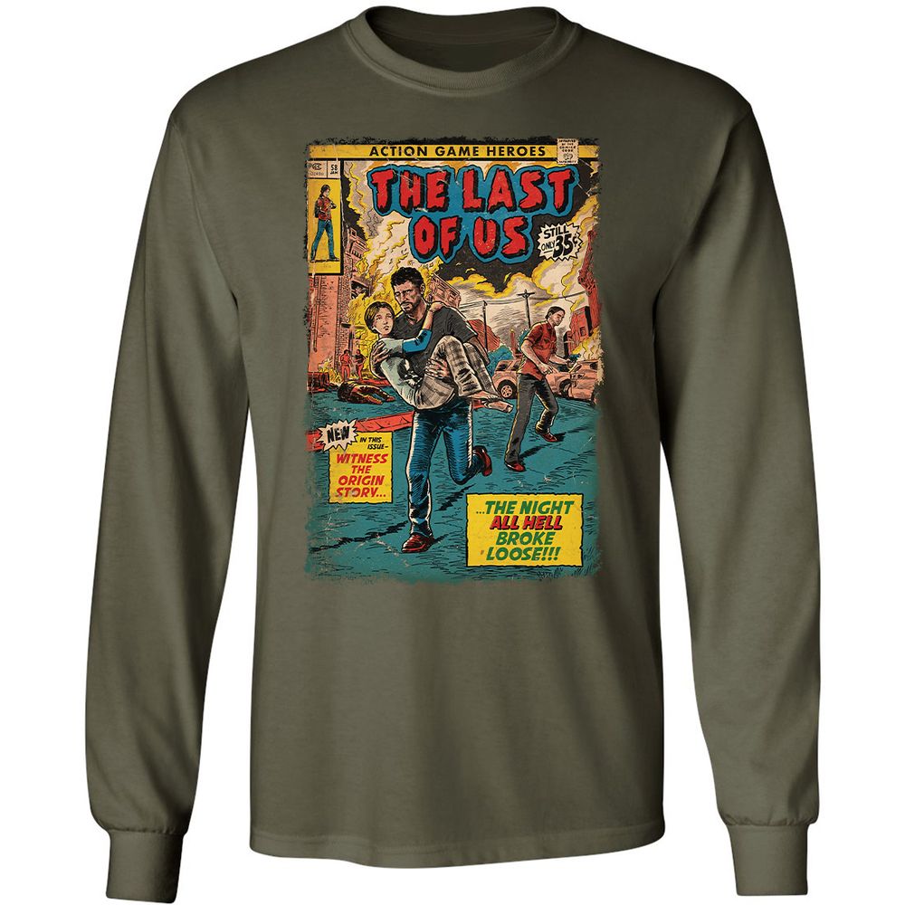 Long Sleeve T-Shirt - GR8HG68S - Military Green - 16