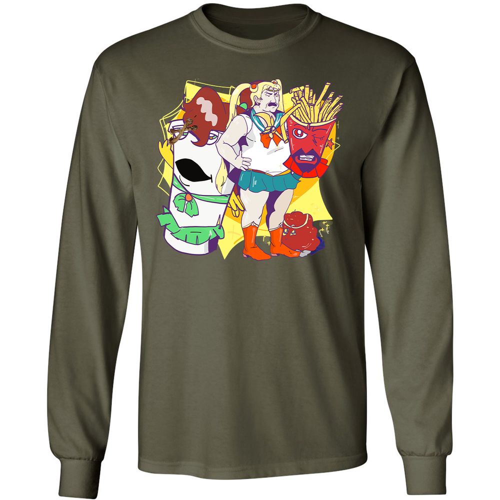 Long Sleeve T-Shirt - R7PDLHEU - Military Green - 16