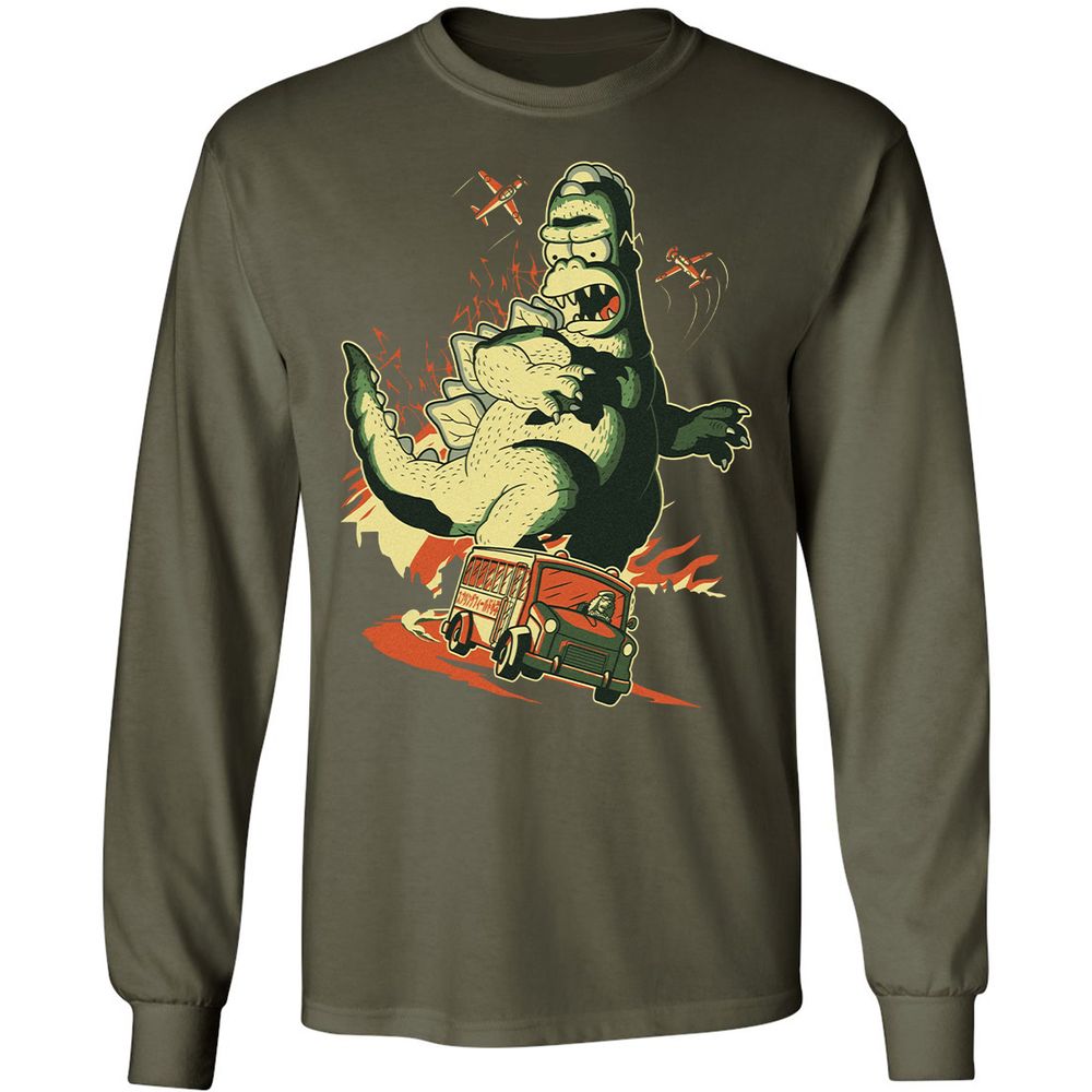 Long Sleeve T-Shirt - Z1ZSQVXP - Military Green - 16
