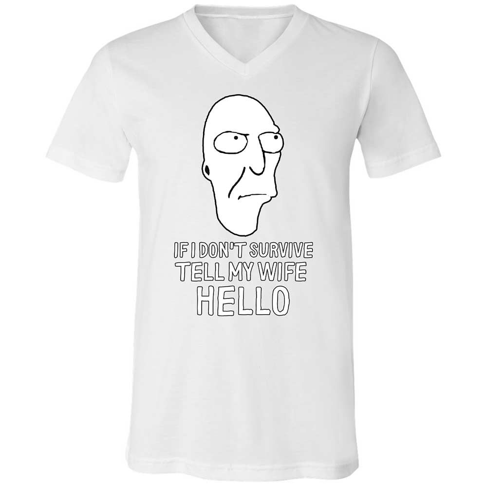 Unisex V-Neck T-Shirt - 25D3E6YT - White - 16