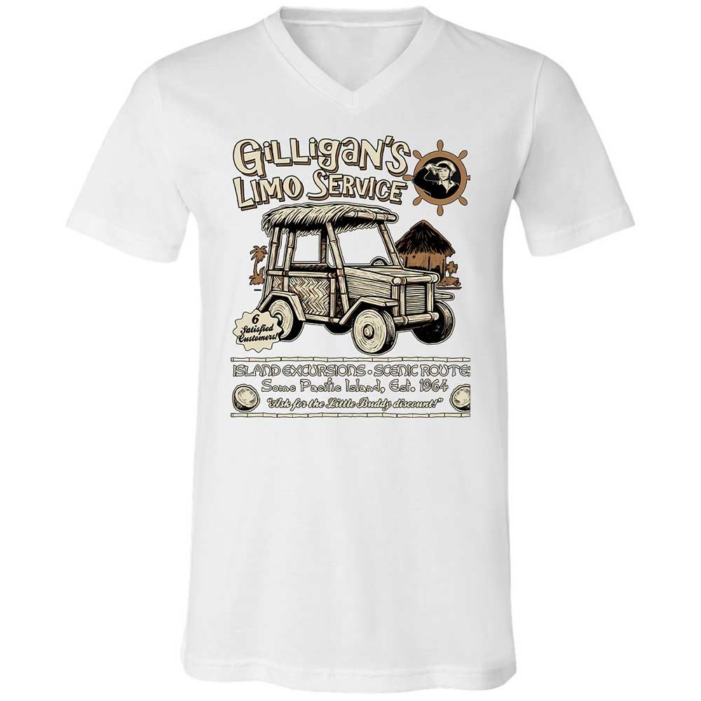 Unisex V-Neck T-Shirt - 6BLZMP7U - White - 16