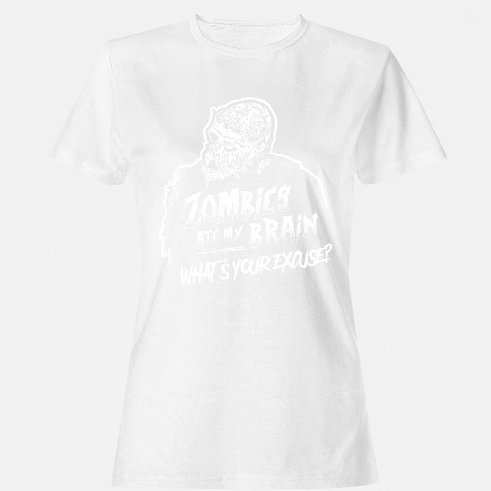 Zombies Ate My Brain - White - 16