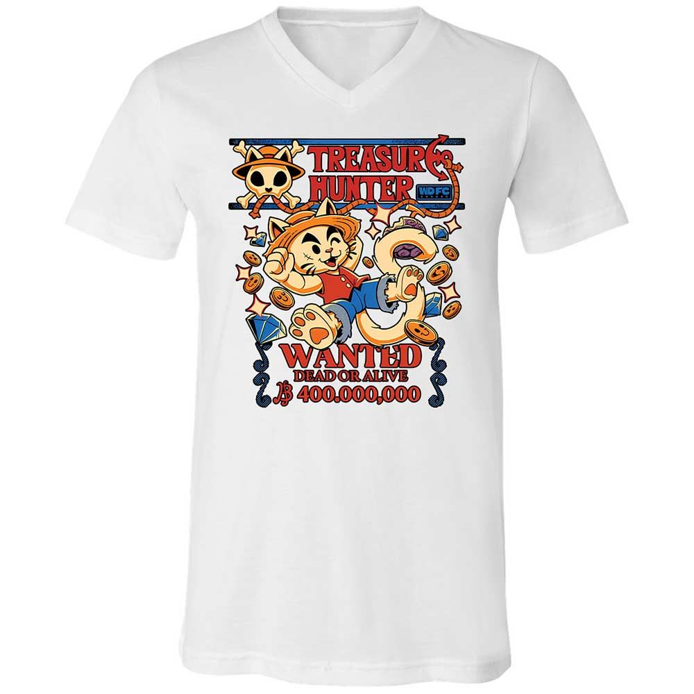 Unisex V-Neck T-Shirt - URXZNLMV - White - 16