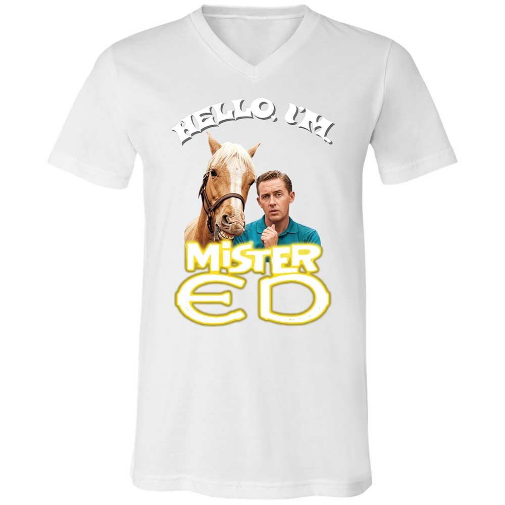 Unisex V-Neck T-Shirt - 95HM1K56 - White - 16