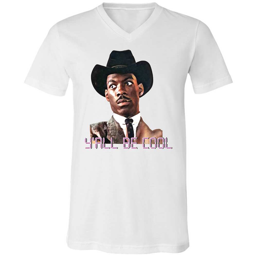 Unisex V-Neck T-Shirt - E8JMX5N3 - White - 16
