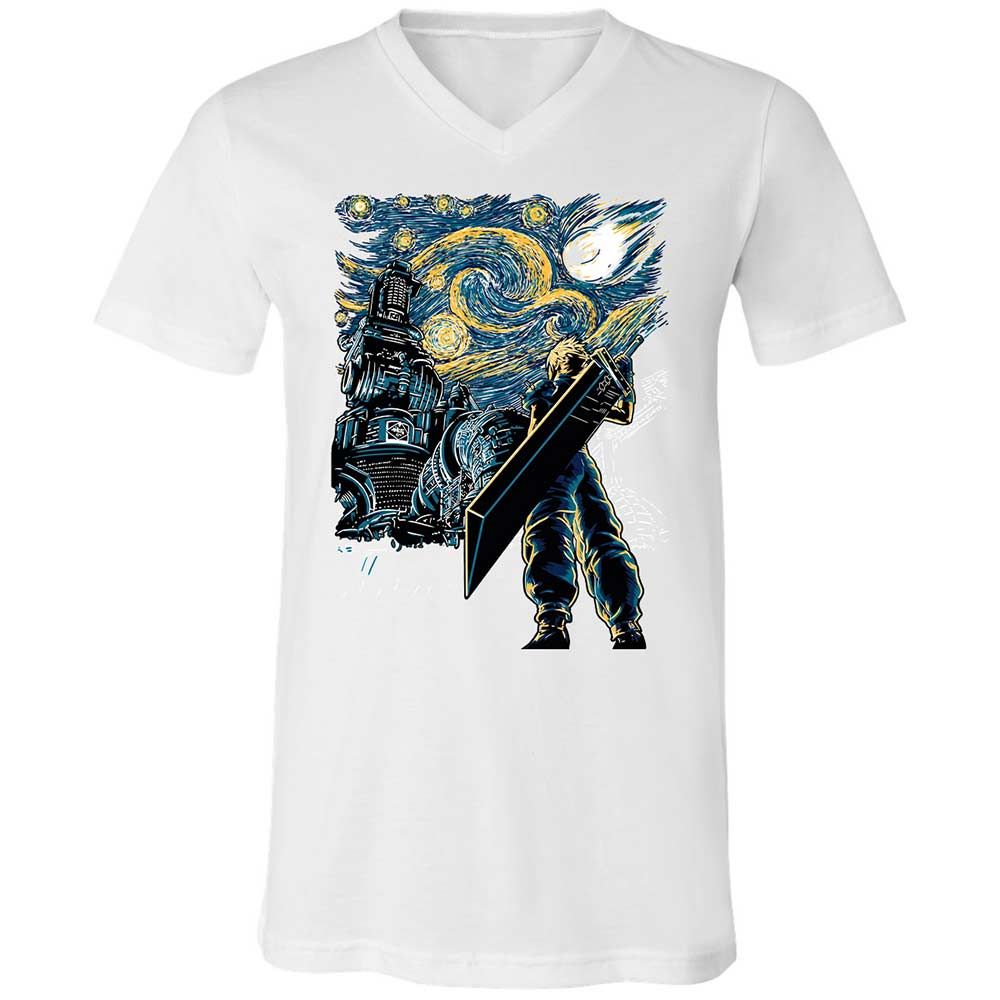 Unisex V-Neck T-Shirt - BH7BAXPF - White - 16