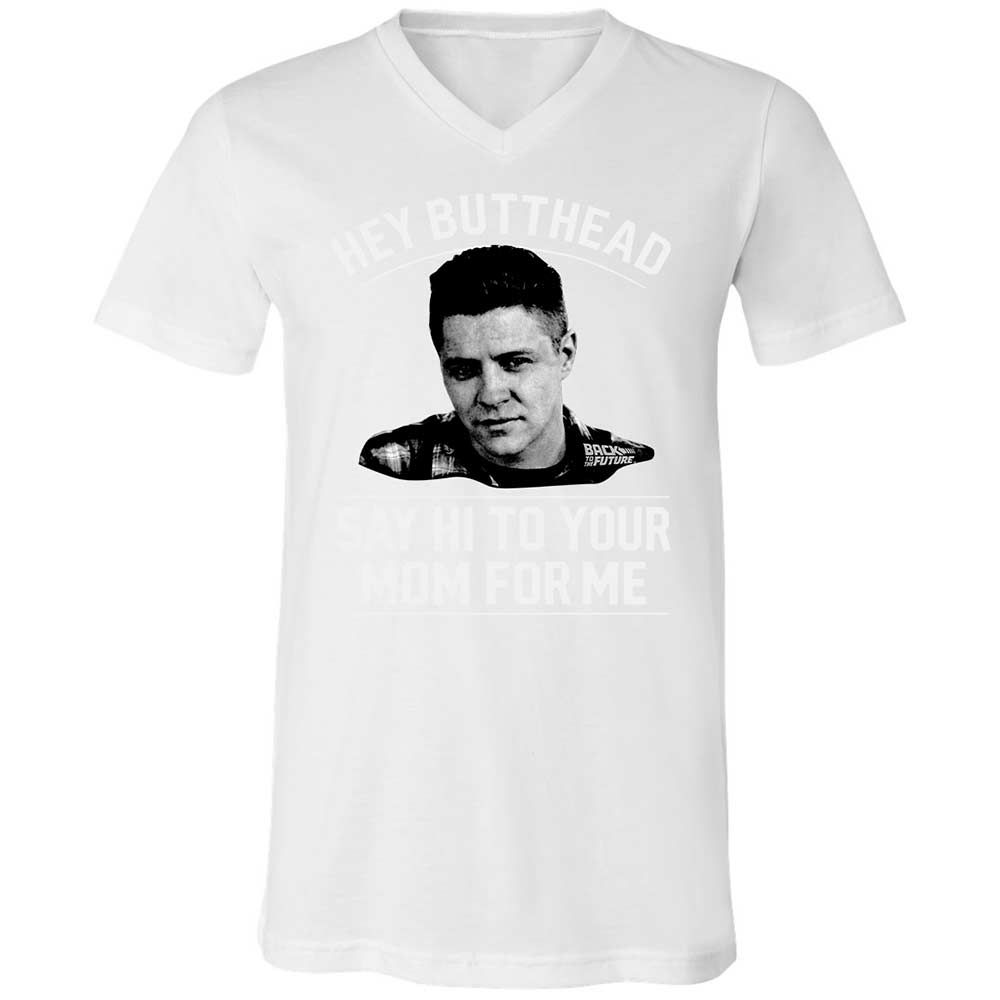 Unisex V-Neck T-Shirt - TBENHKFH - White - 16