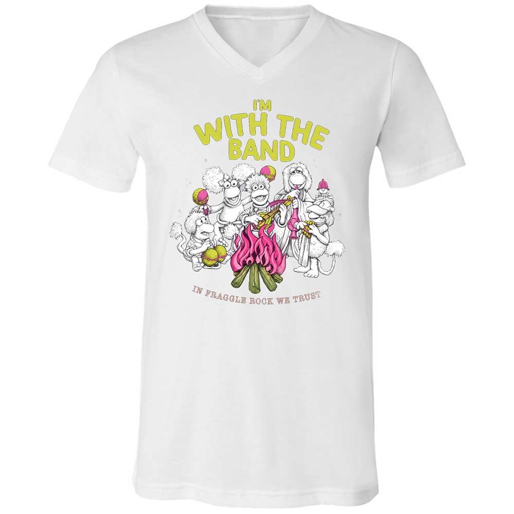 Unisex V-Neck T-Shirt - 87A15QZF - White - 16