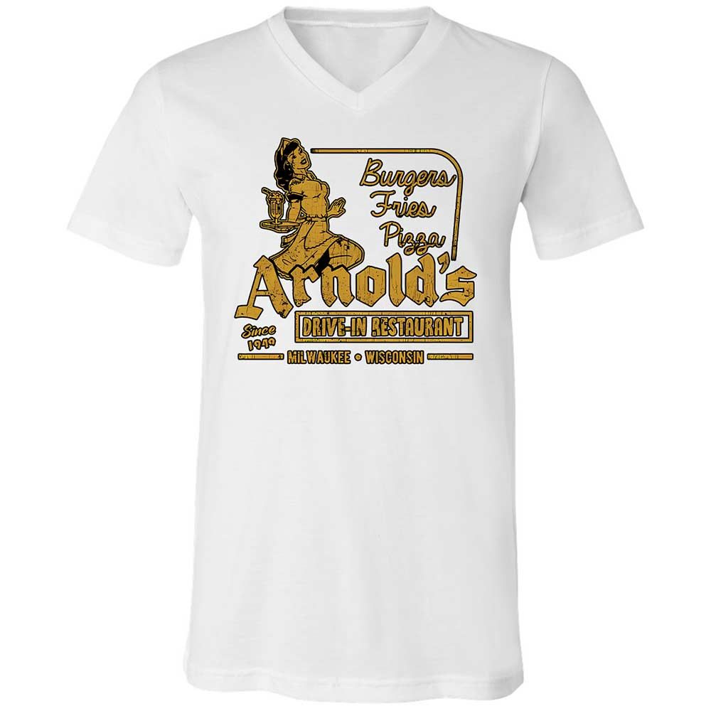 Unisex V-Neck T-Shirt - FBBYRD4L - White - 16