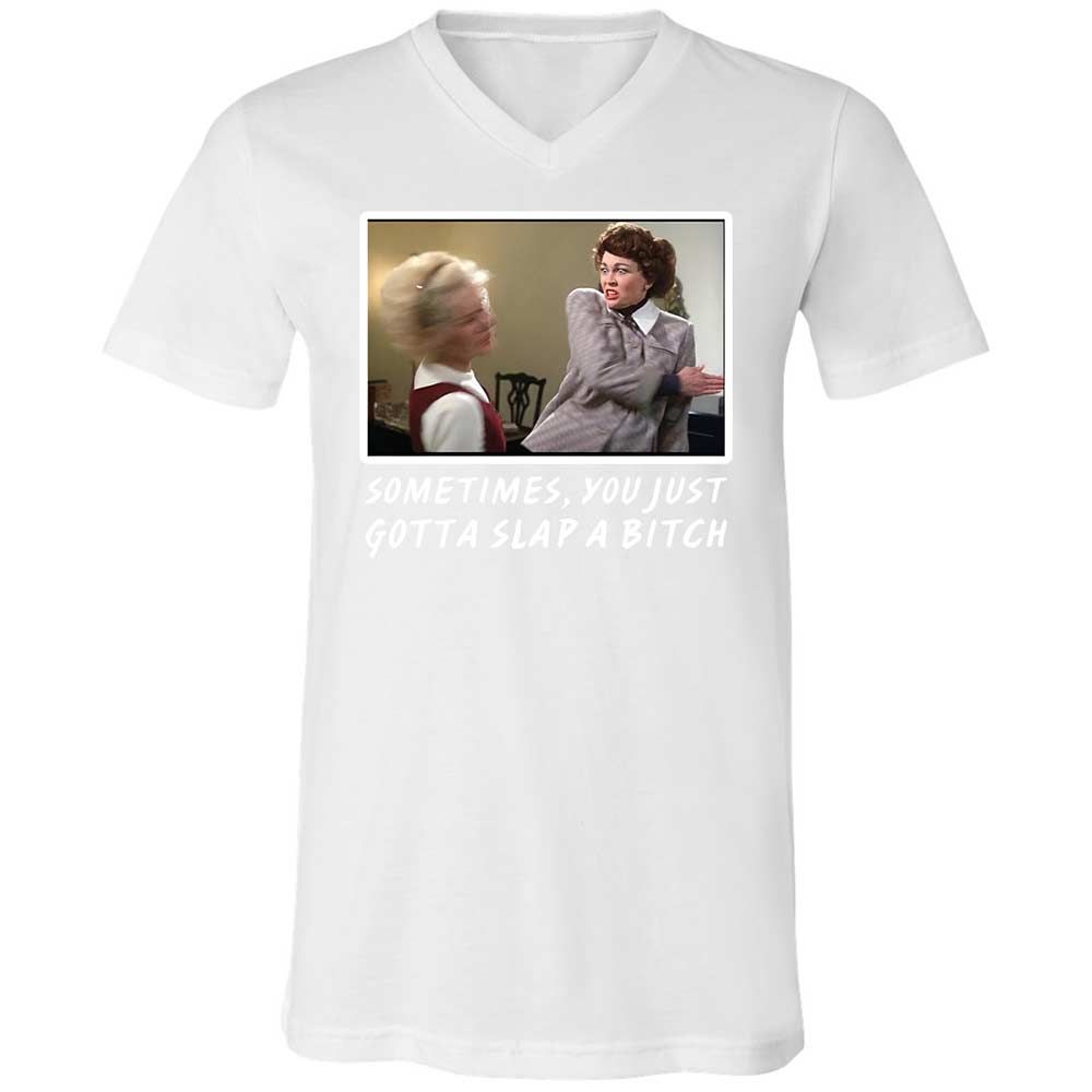 Unisex V-Neck T-Shirt - R7Q5ZZQM - White - 16
