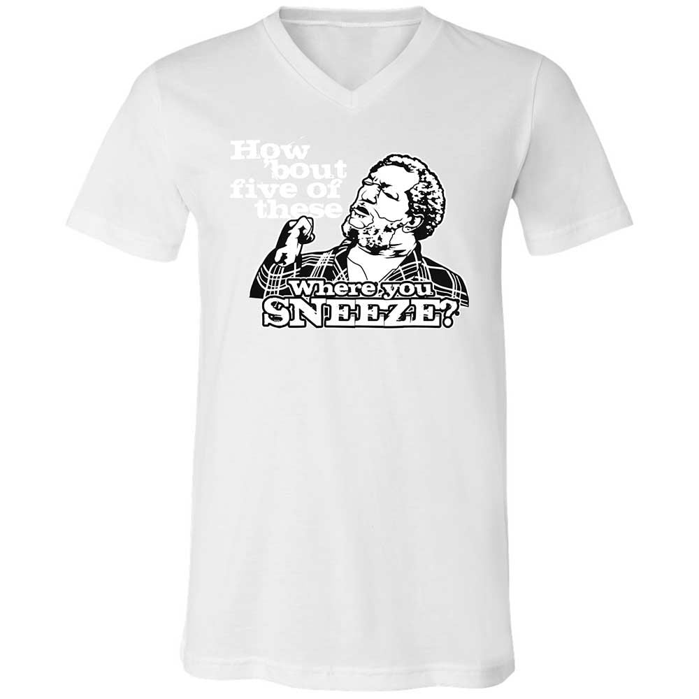 Unisex V-Neck T-Shirt - V7N95X4V - White - 16