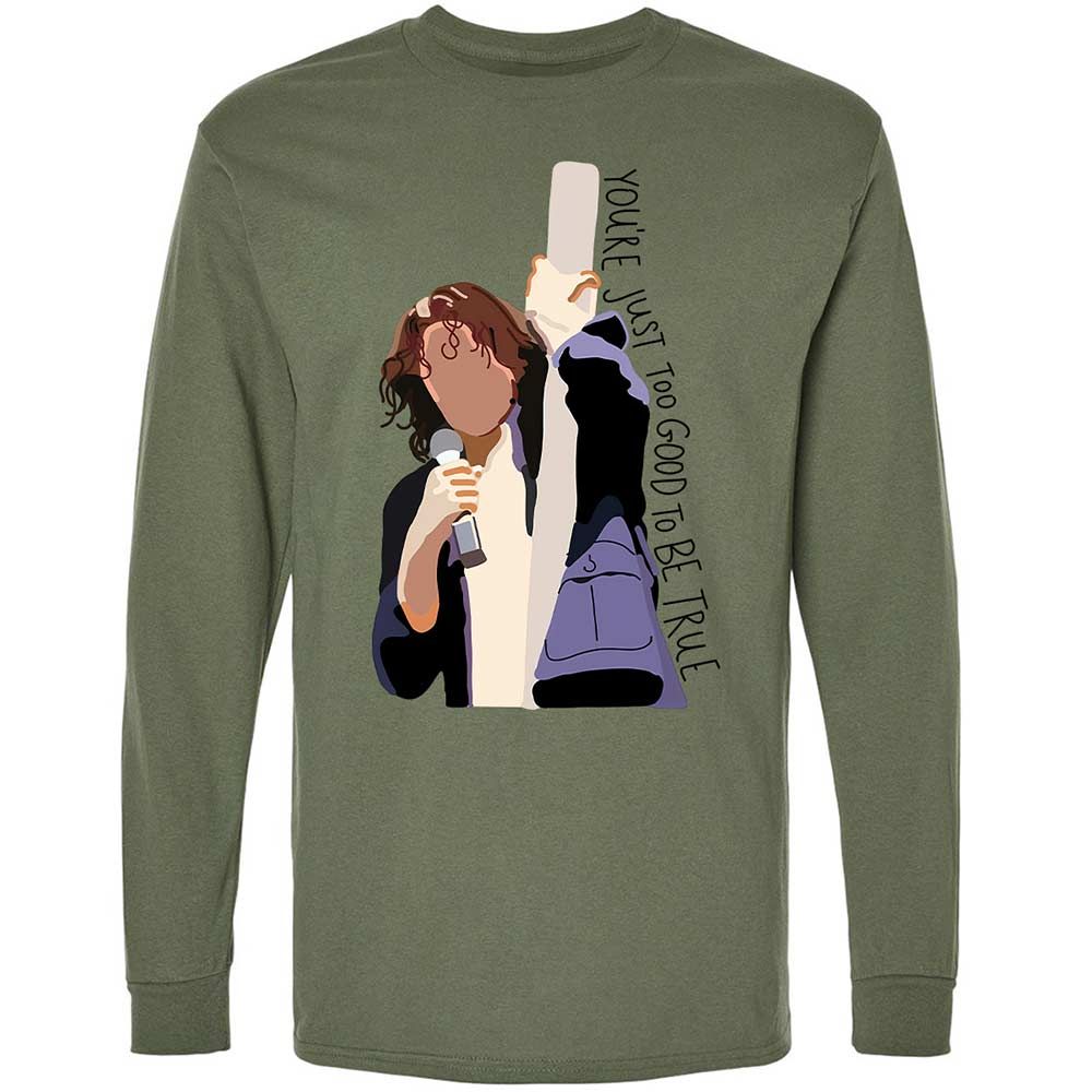 Long Sleeve T-Shirt - B1E4SJT9 - Military Green - 19