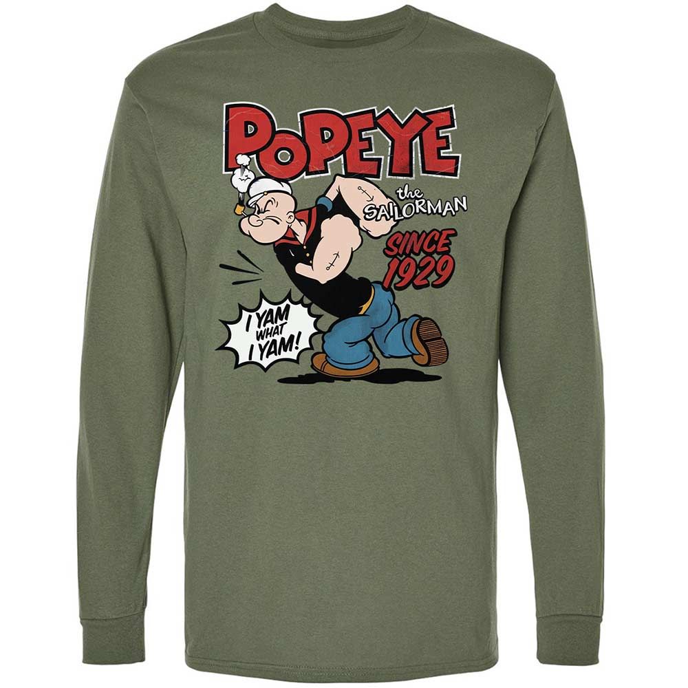 Long Sleeve T-Shirt - 99HBCY7C - Military Green - 19