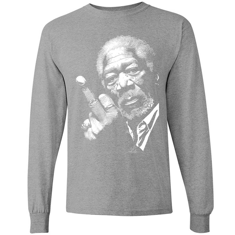Morgan Freeman middle finger - Sport Grey - 19