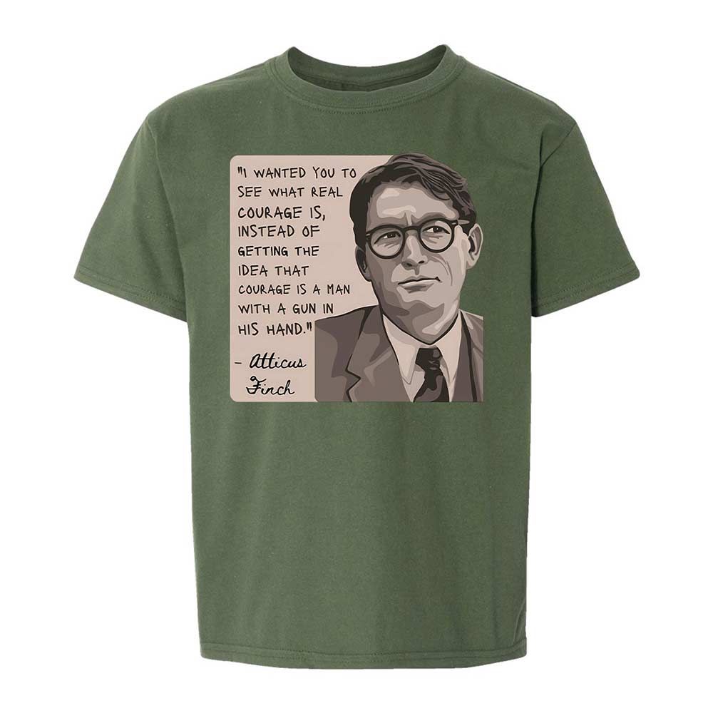 Real Courage Quote - Military Green - 20