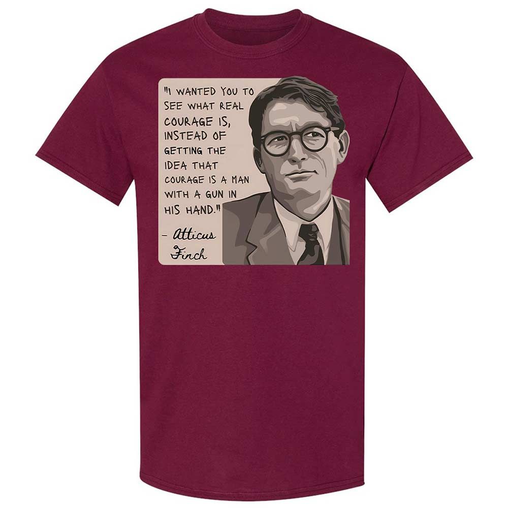 Real Courage Quote - Maroon - 21