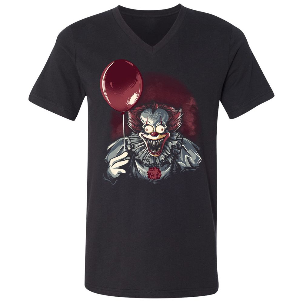Unisex V-Neck T-Shirt - WVKPBBPE - Black - 1