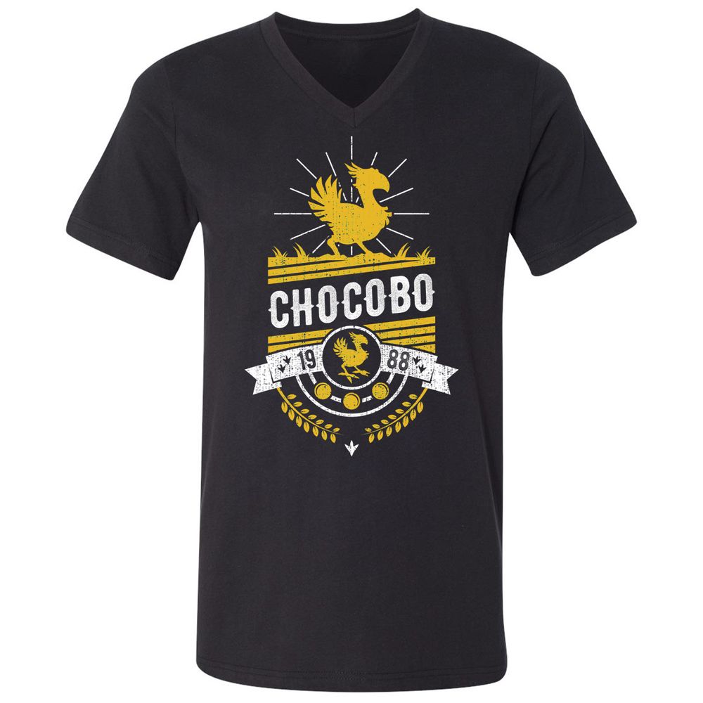 Unisex V-Neck T-Shirt - 16Q8U9QS - Black - 1