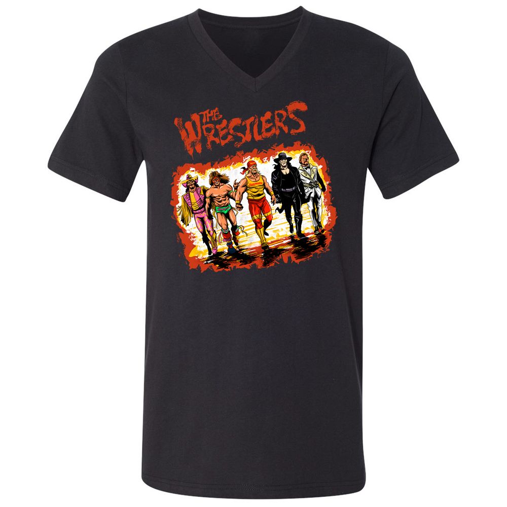 Unisex V-Neck T-Shirt - 2SWHU13X - Black - 1