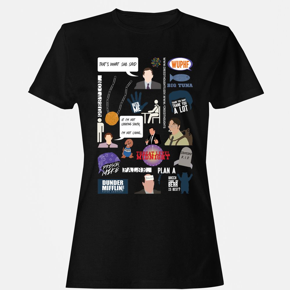 Women's T-Shirt - V92AYCAF - Black - 1