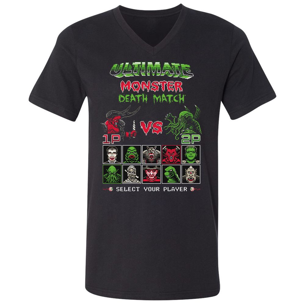 Unisex V-Neck T-Shirt - CETDZB2M - Black - 1
