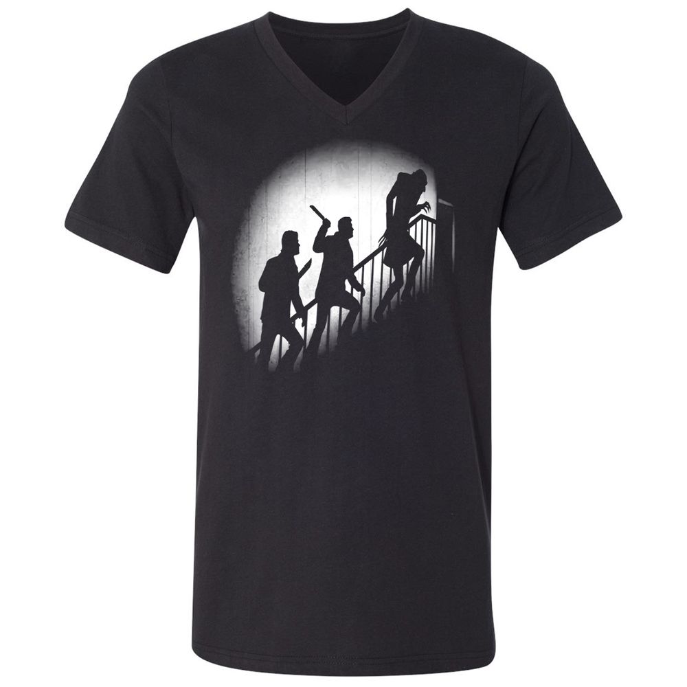 Unisex V-Neck T-Shirt - 985RYNUX - Black - 1