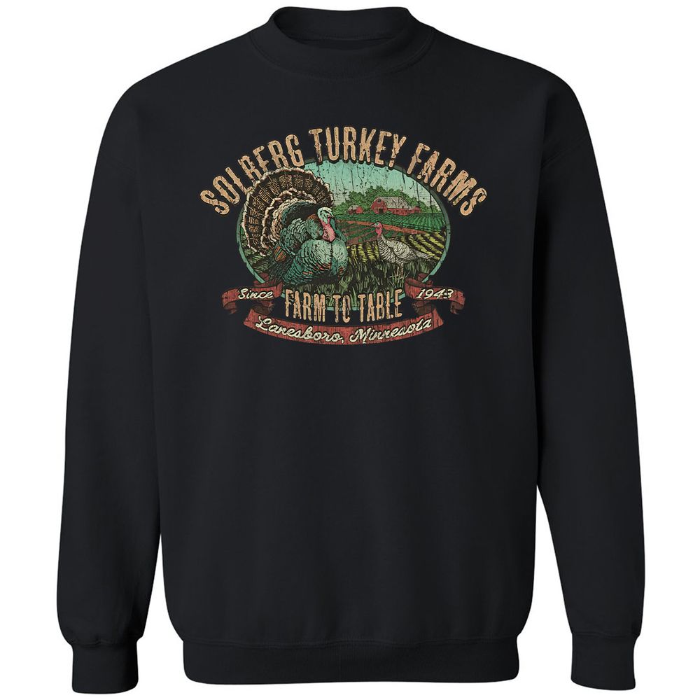 Vintage Turkey Farm Thanksgiving - Black - 1