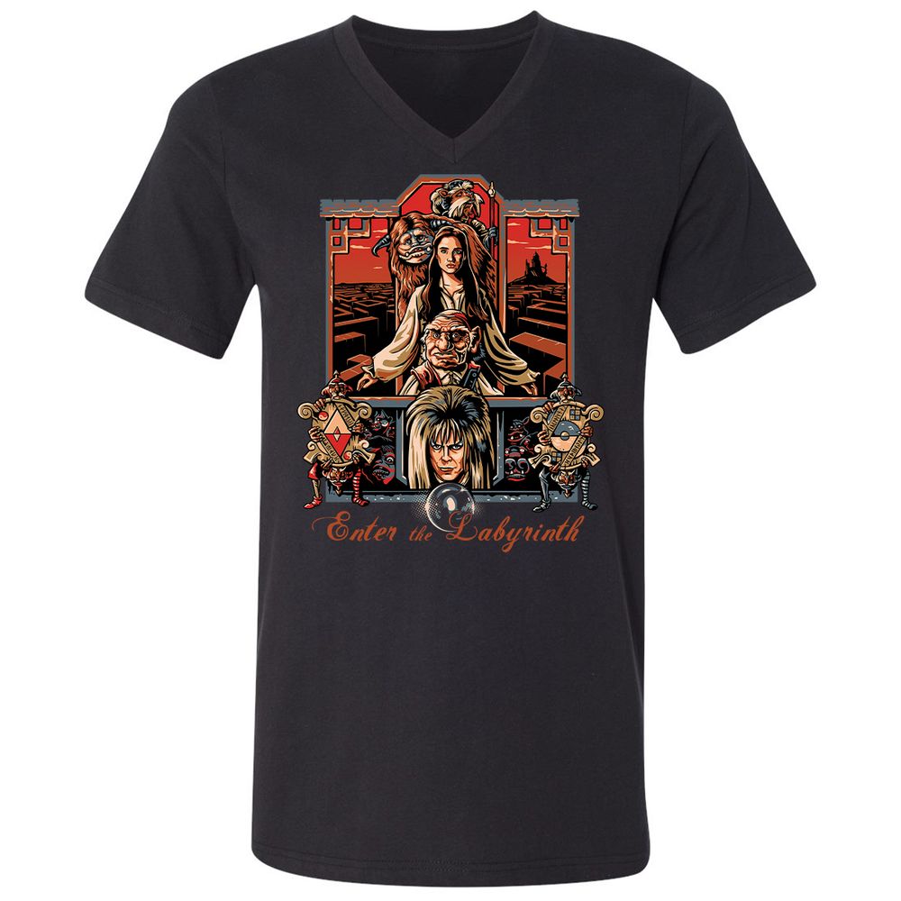 Unisex V-Neck T-Shirt - NWZ79R81 - Black - 1