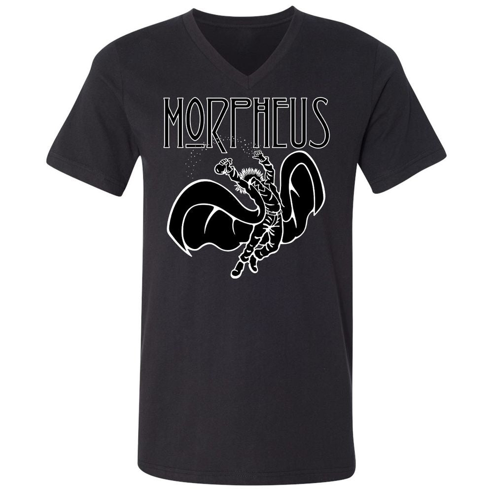 Unisex V-Neck T-Shirt - DQRNGAAU - Black - 1