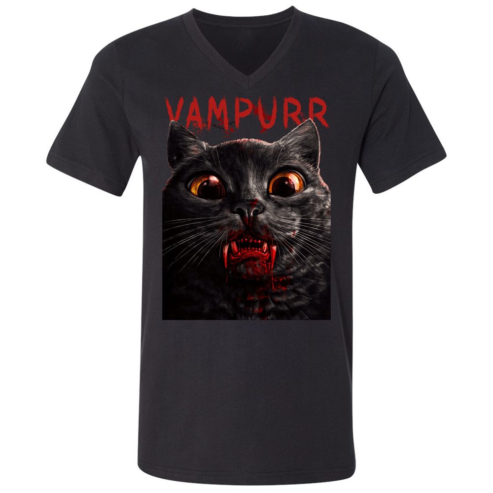 Unisex V-Neck T-Shirt - N7A8A96D - Black - 1