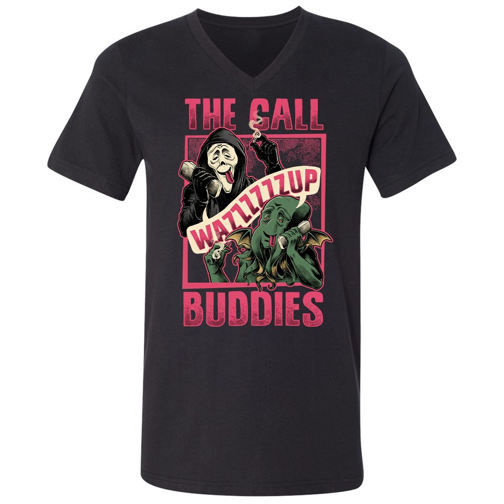 Unisex V-Neck T-Shirt - 1SZGJTSN - Black - 1