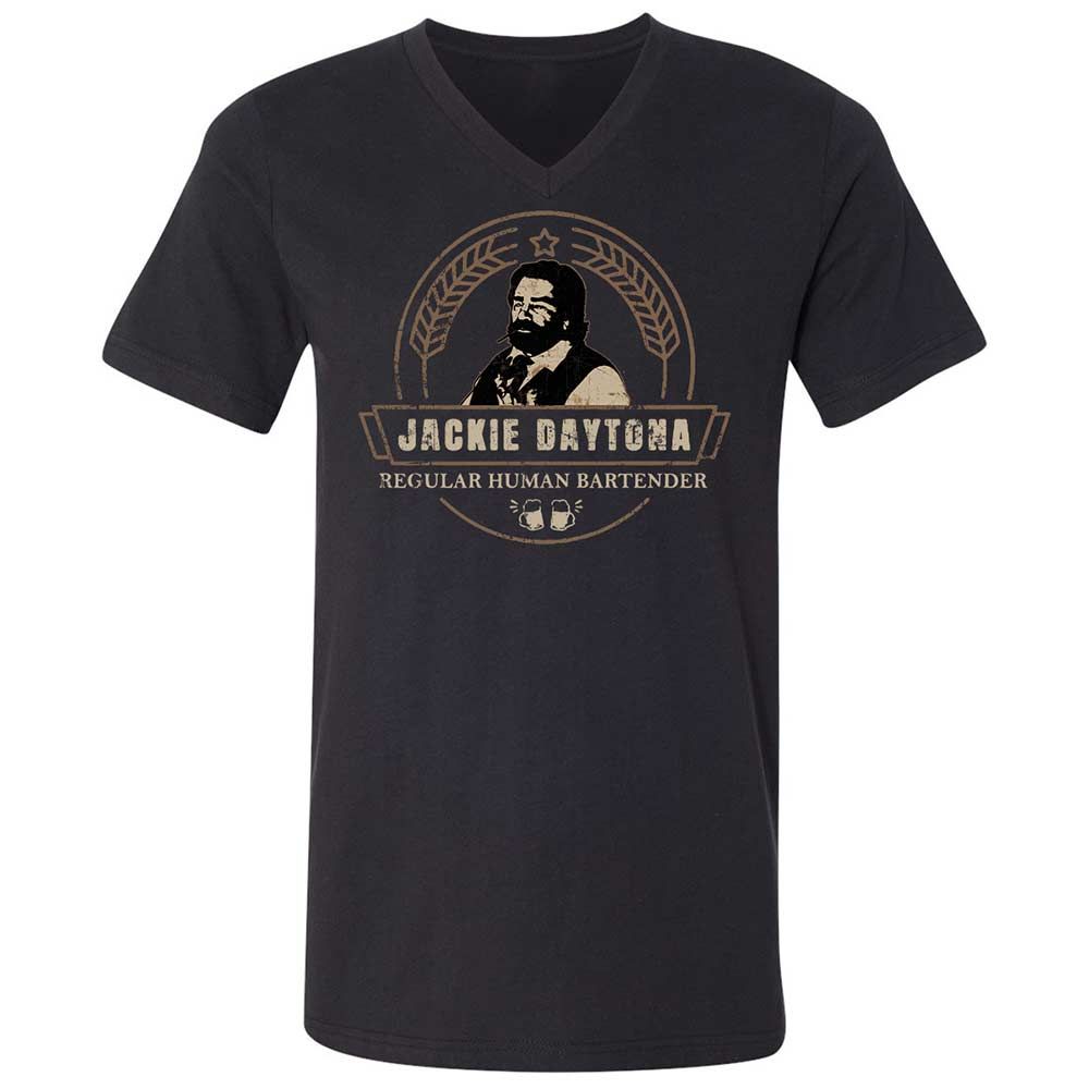 Unisex V-Neck T-Shirt - U41WMN4X - Black - 1