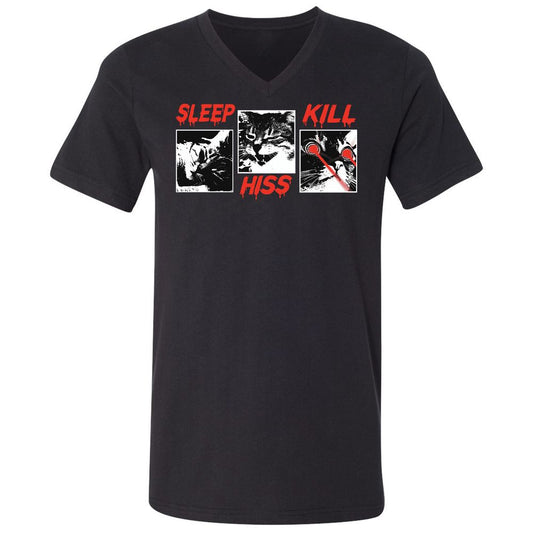 Unisex V-Neck T-Shirt - BXA9SEL9 - Black - 1