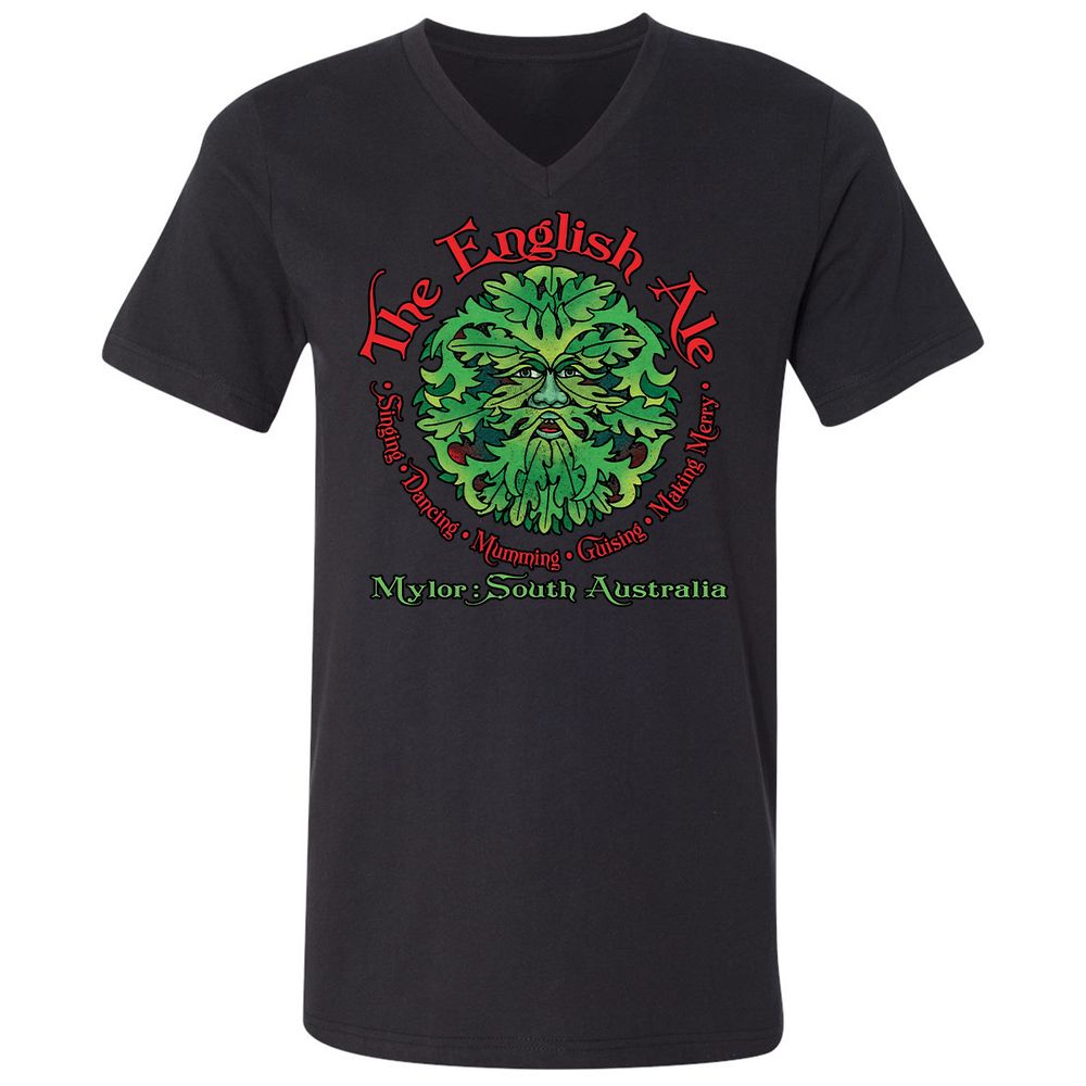 Unisex V-Neck T-Shirt - JDJB7E7Q - Black - 1