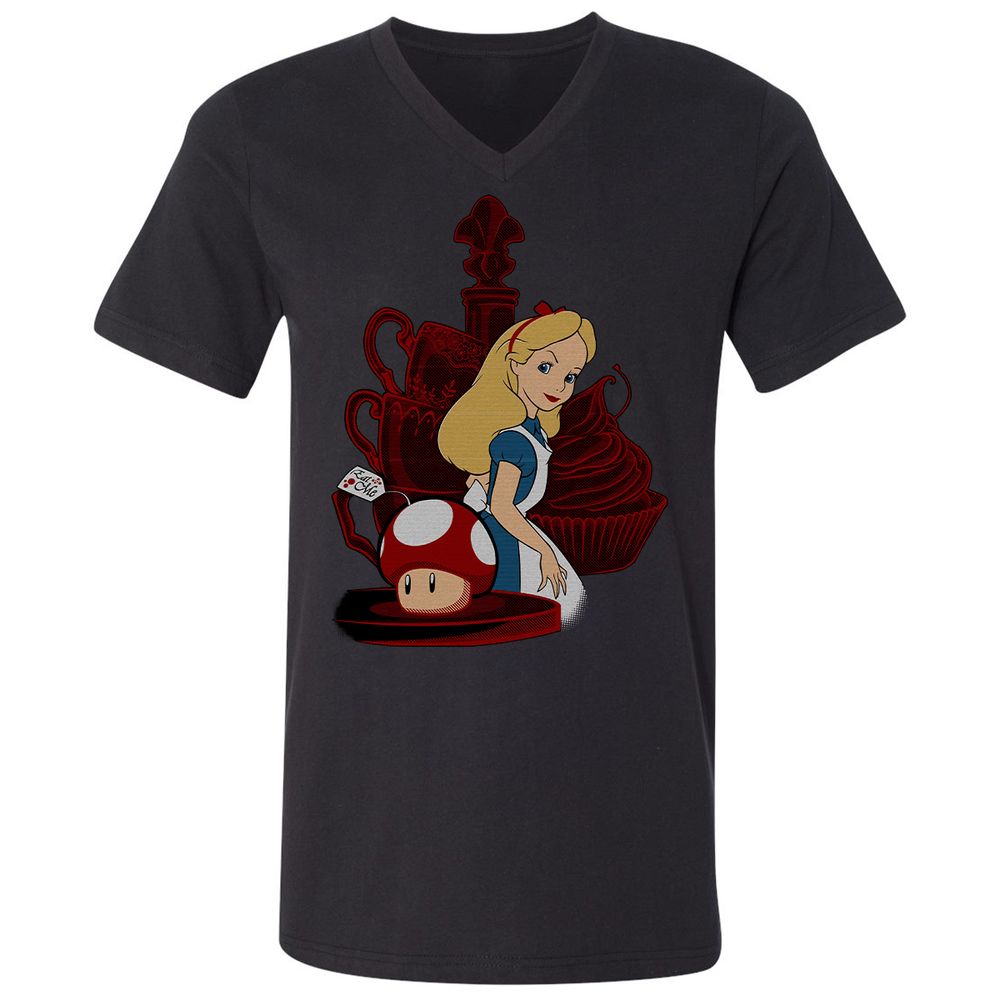 Unisex V-Neck T-Shirt - A31N8JS8 - Black - 1