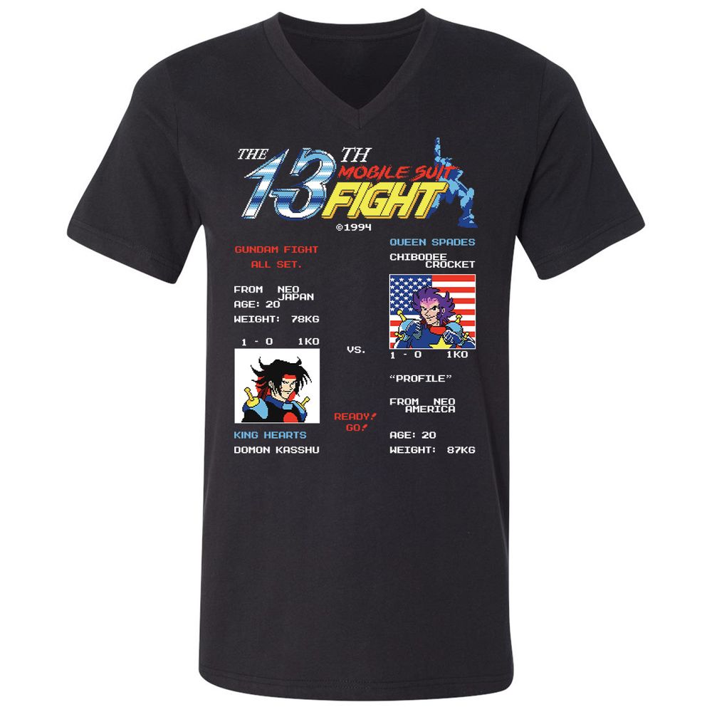 Unisex V-Neck T-Shirt - ENK7DCC1 - Black - 1