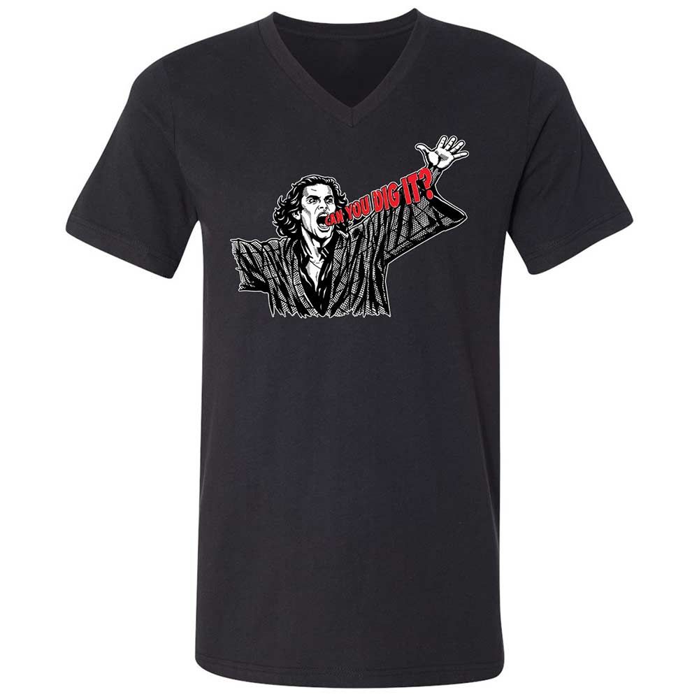 Unisex V-Neck T-Shirt - 3F9GJFQS - Black - 1