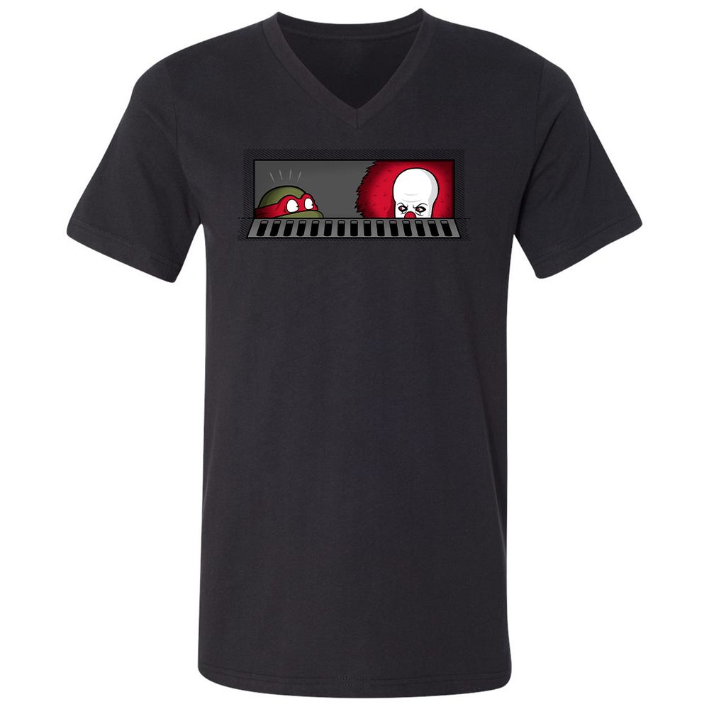 Unisex V-Neck T-Shirt - 83AW63PB - Black - 1