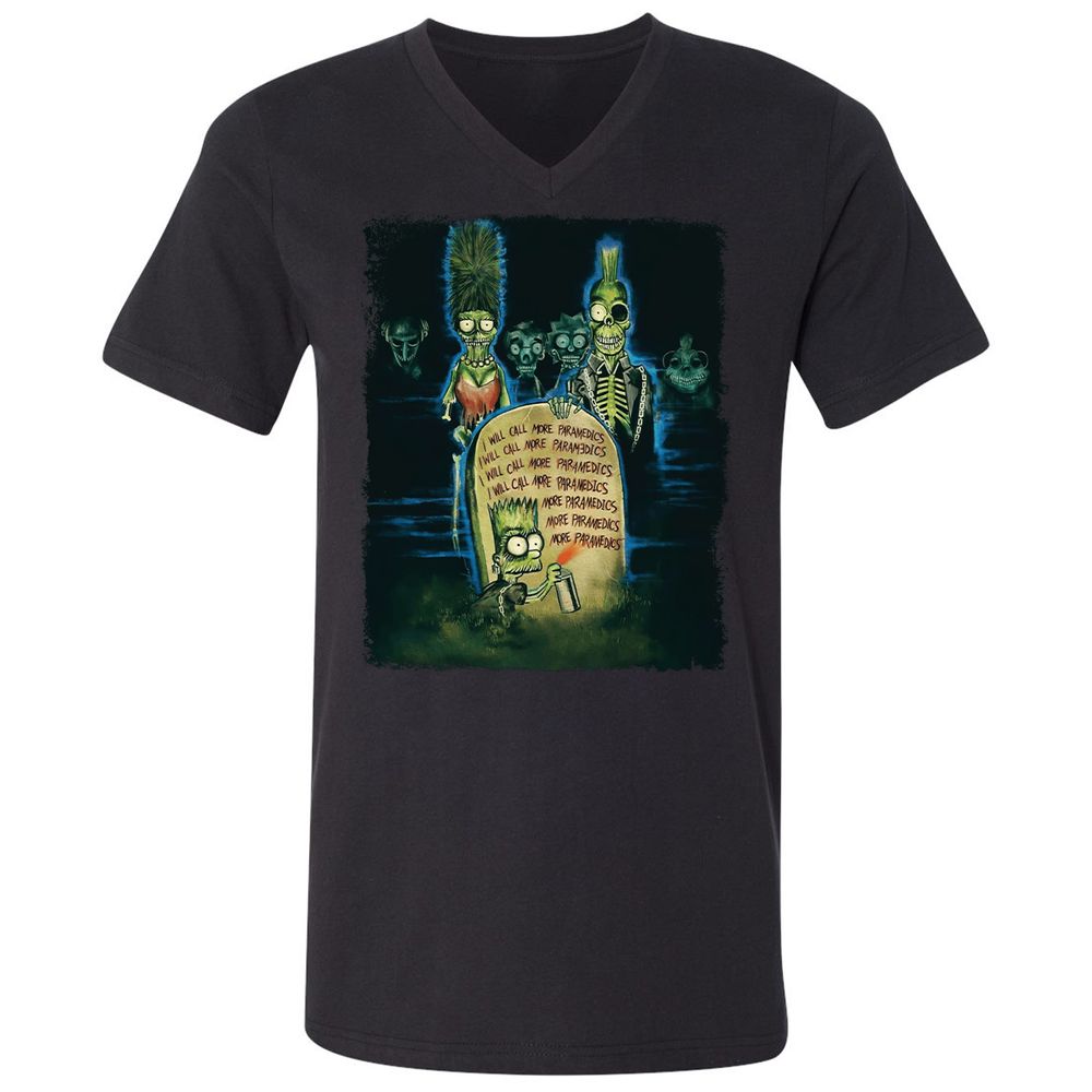 Unisex V-Neck T-Shirt - MHVZ2E15 - Black - 1