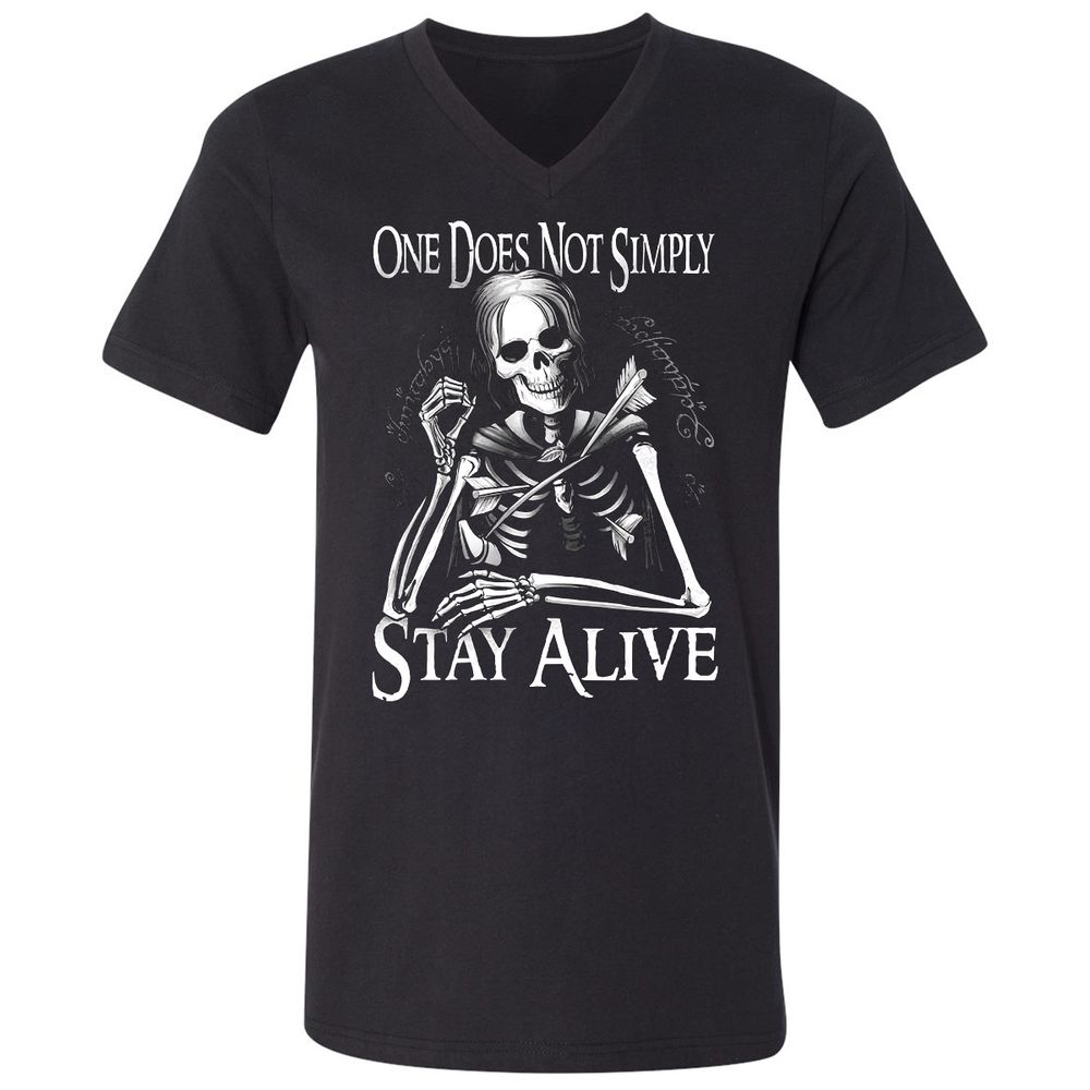 Unisex V-Neck T-Shirt - 1MJZKDXE - Black - 1