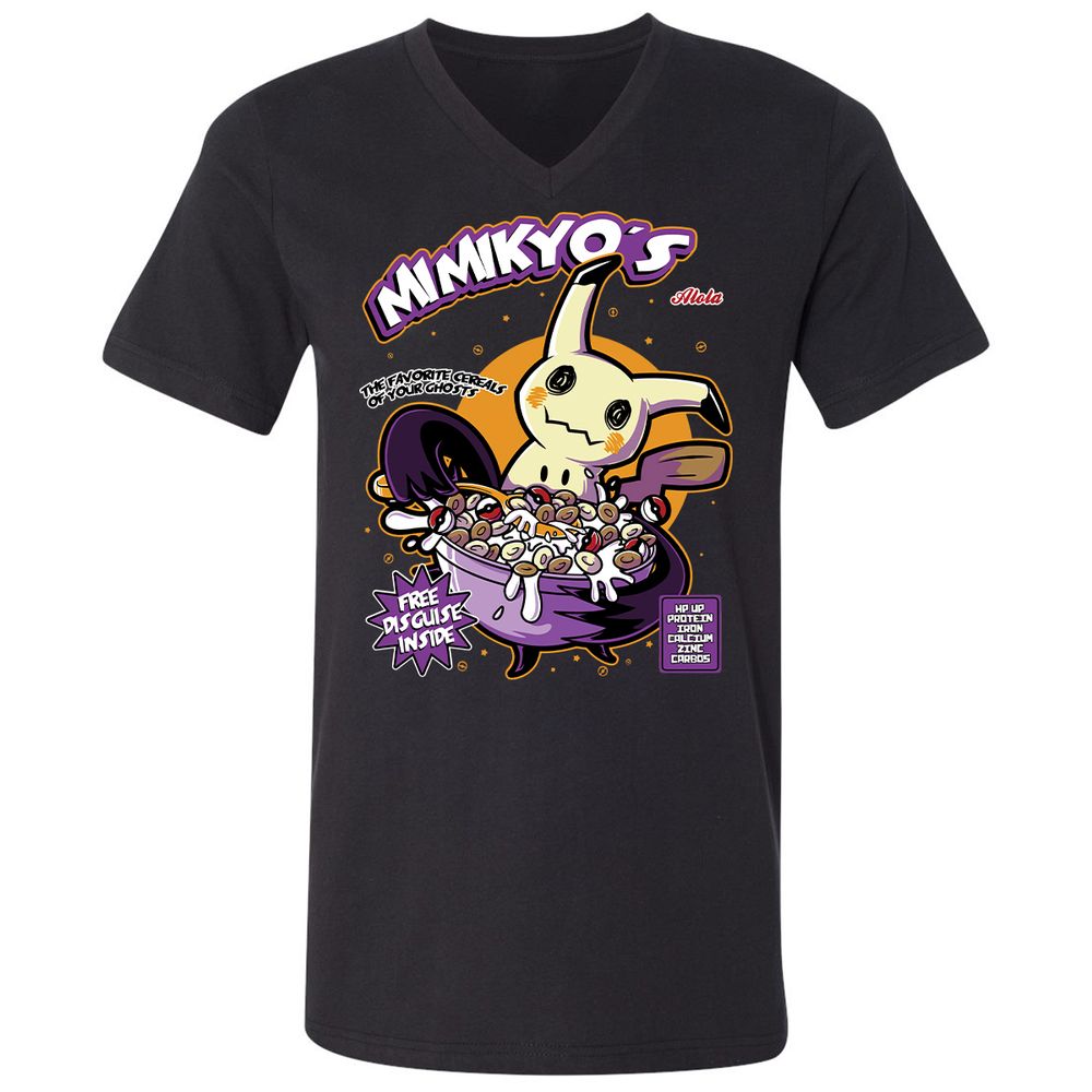 Unisex V-Neck T-Shirt - 7EQ8M8RD - Black - 1