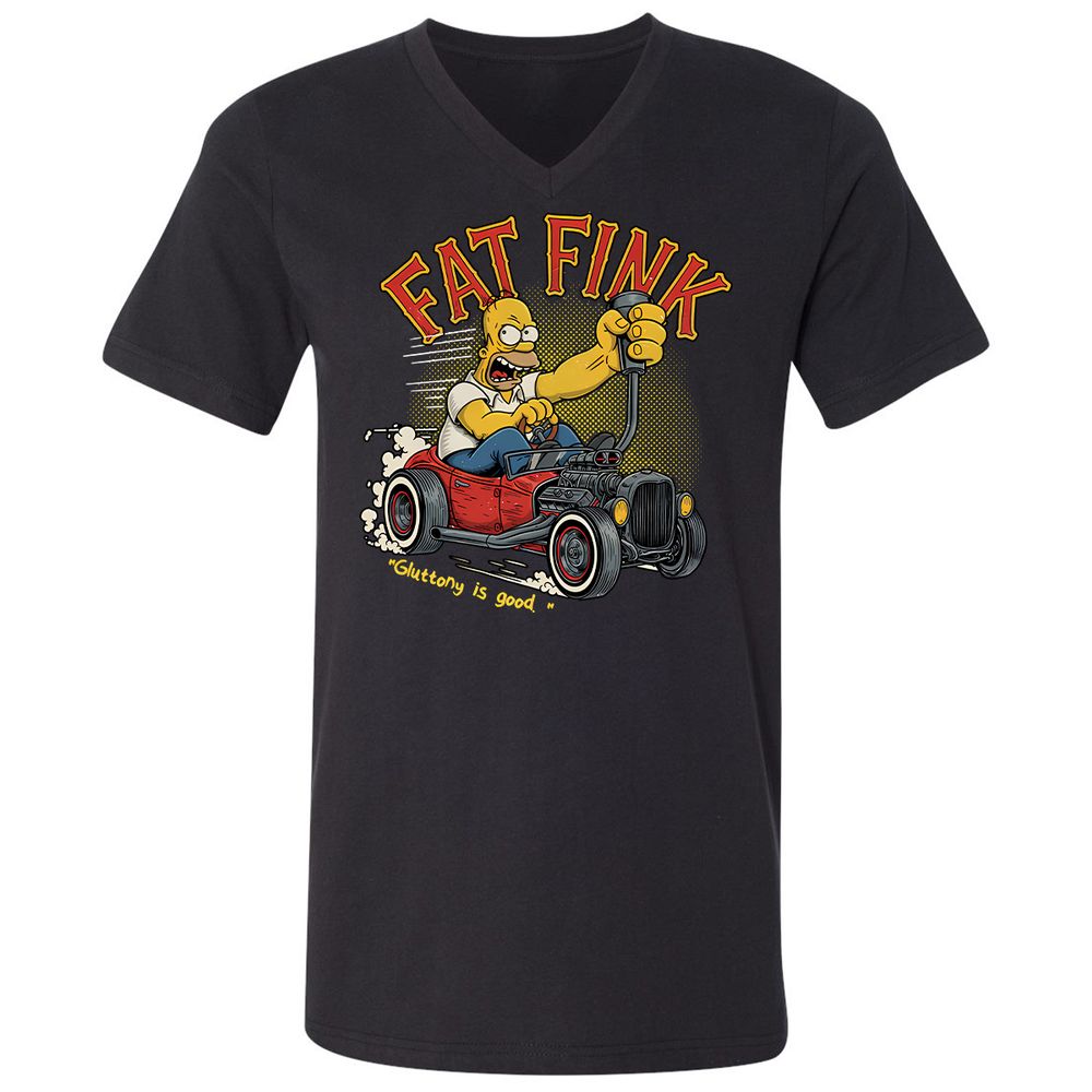 Unisex V-Neck T-Shirt - 6KG9UAWK - Black - 1