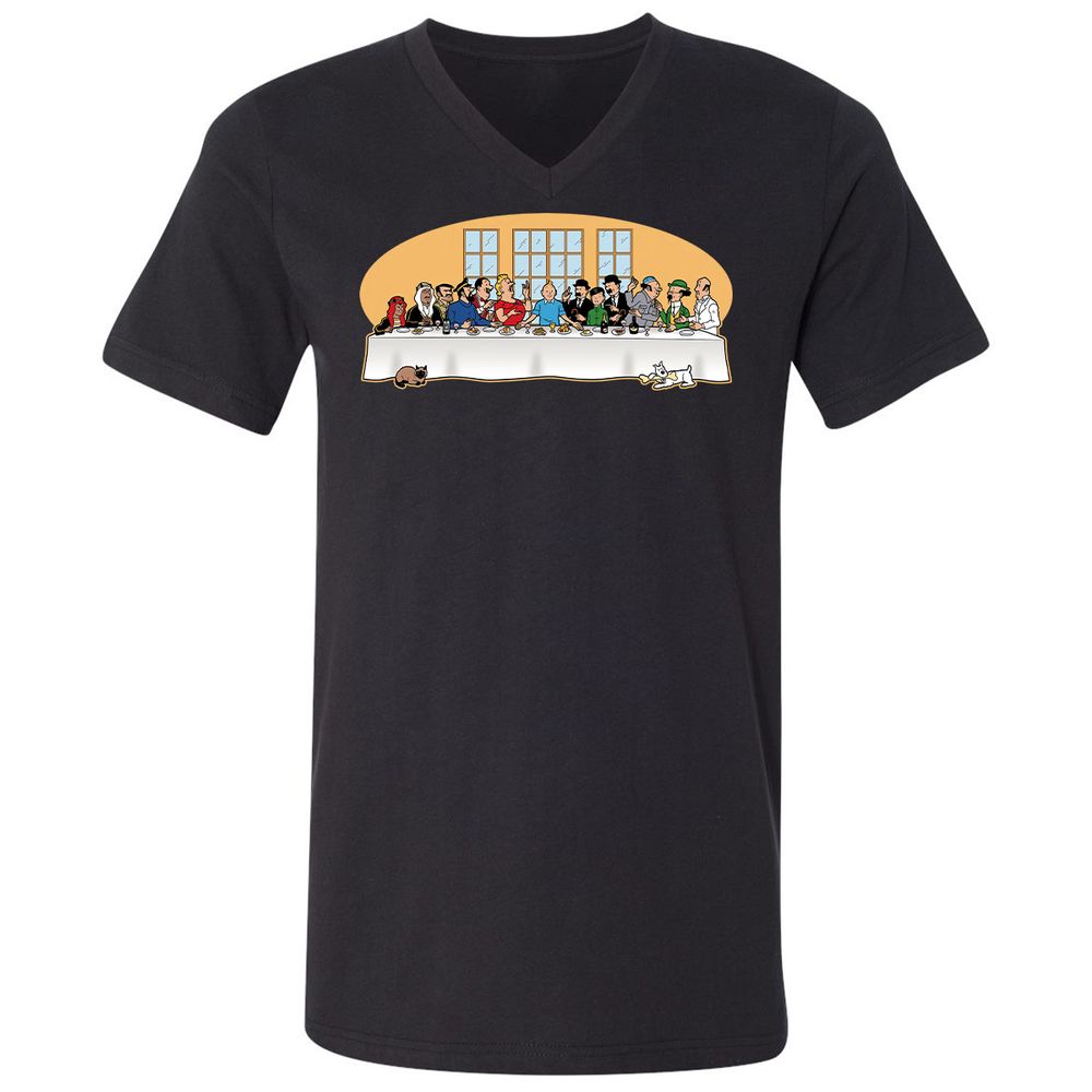 Unisex V-Neck T-Shirt - MR4HGLE6 - Black - 1