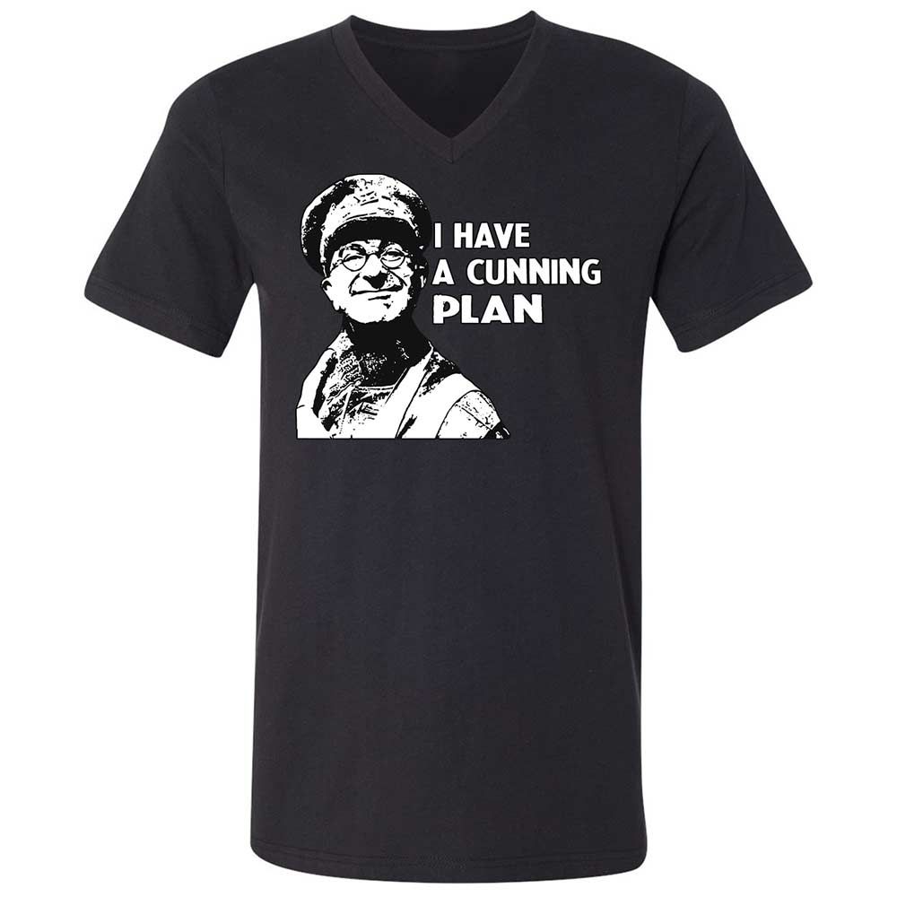 Unisex V-Neck T-Shirt - W3PSPYSB - Black - 1