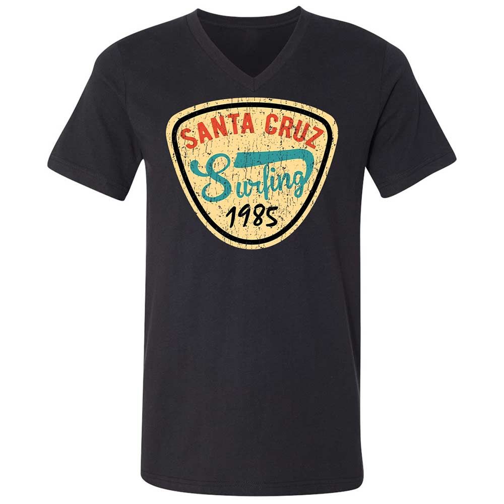 Unisex V-Neck T-Shirt - 894SF7XH - Black - 1